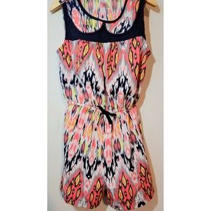 Japna Girls Romper Size 8 Ikat Multi Color